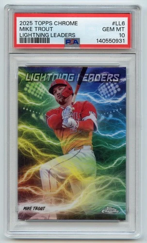 2025 Topps Chrome - Mike Trout - #LL6 Lightning Leaders PSA 10