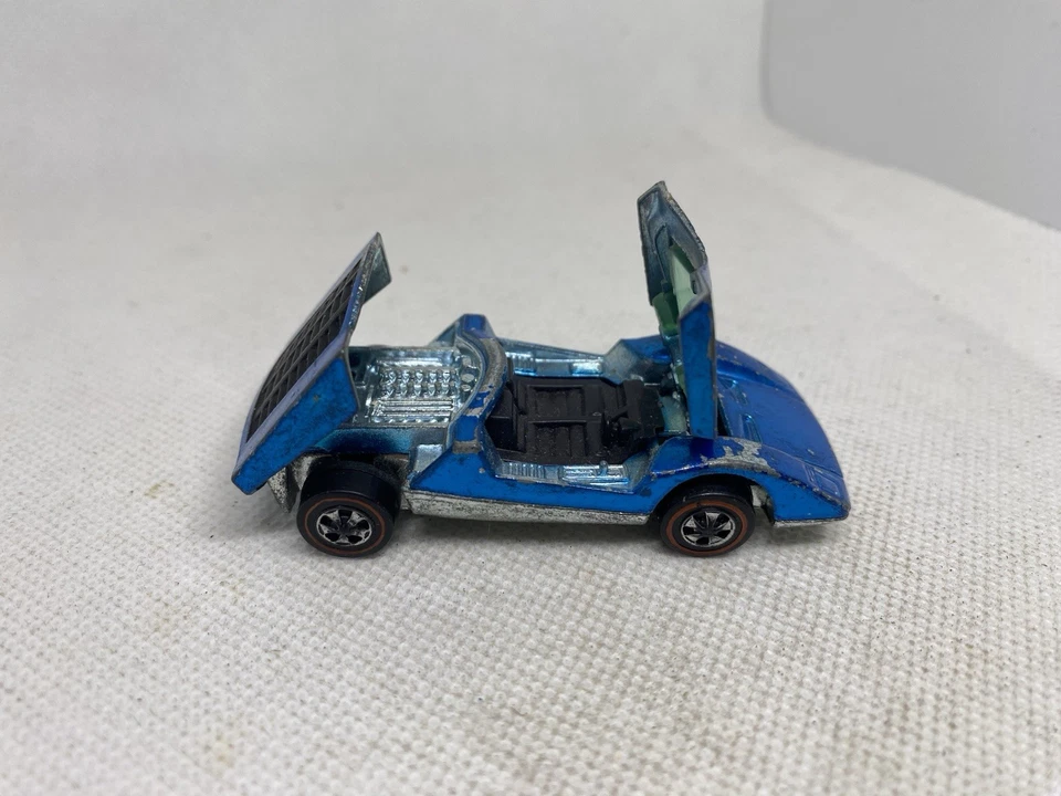 Hot Wheels Redline Ferrari 512S Metallic Blue 1972 - Image 3 of 4