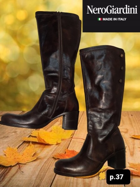 Women Nero Giardini Boots Brown Leather 37 #BAT4
