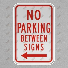 No Parking Between Signs Safety Compliance Sticker for Workplace 374562