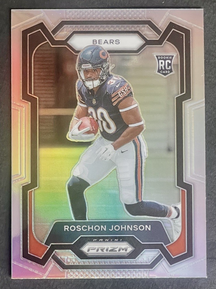 2023 Panini Prizm Roschon Johnson Rookie Silver Prizm RC #314 Bears