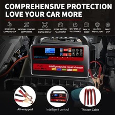 12V 24V Smart Battery Charger Intelligent Repair Auto Silent High Power Display