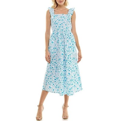 Draper James Flutter Strap Dress Size XXL Blue Paisely. NEW. FREE SHIPPING.