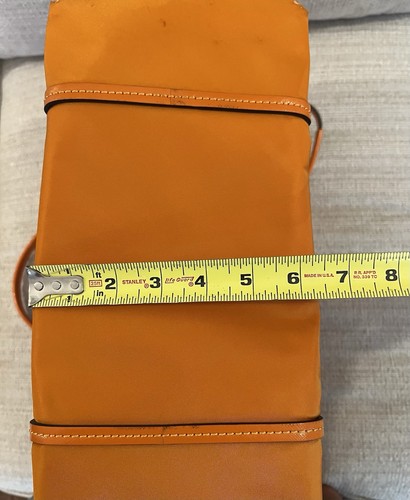 Tumi Voyageur Tangerine Orange Nylon Tote Bag Pink Lining Patent Trim 19”x12”x6” - Picture 17 of 20