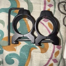 1" Vertical Scope Rings - Weaver-Style - Medium Height - Black Aluminum