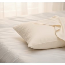 Organic Grounding Pillowcase - Queen Size, Luxurious 400 Thread Count in Beige