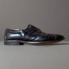 ALLEN EDMONDS Park Avenue Cap Top Oxford Dress Shoes Men's SIZE 12 Burgundy