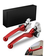 Forged Dirt Bike Clutch Brake Levers,Foldable Handle Breakaway Lever for Red