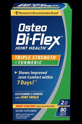 Osteo Bi-Flex Triple Strength Glucosamine.Turmeric Joint Health Supplement-80pcs
