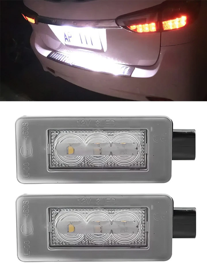 2x LED Licence Number Plate Light Fit For Peugeot 208 2008 308 508 SW 3008 5008 - image 2 of 4