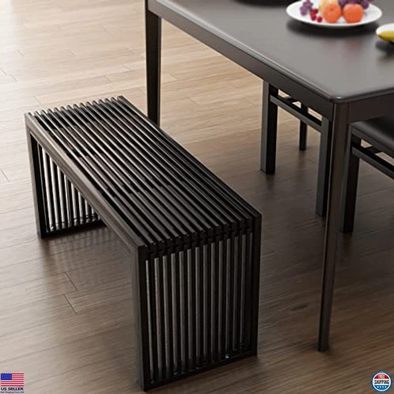 35" Bamboo Dining Bench - Farmhouse Style for Indoor/Outdoor Use, Entryway & - Image 2 of 4