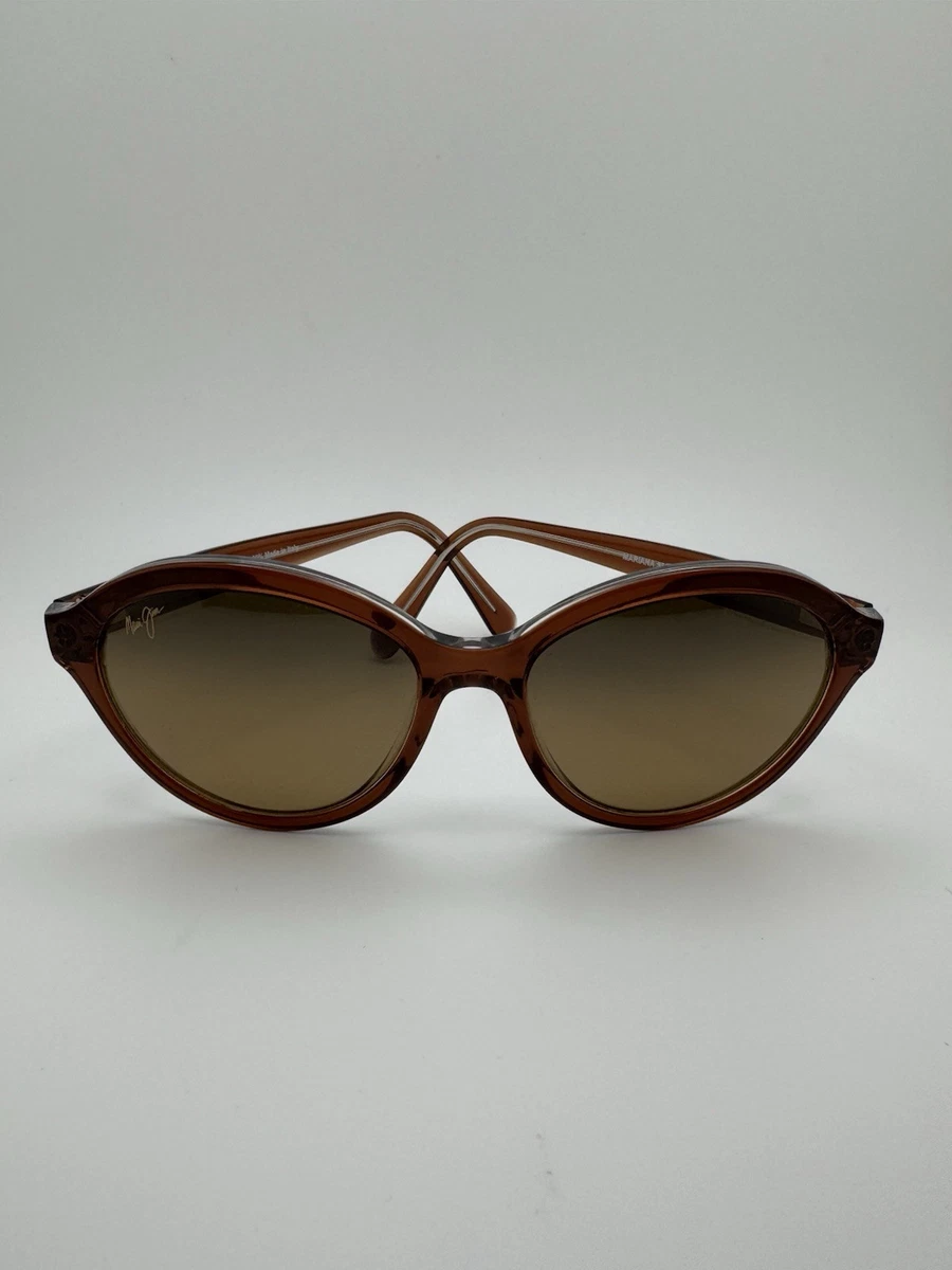 Maui Jim Mariana MJ 828-25E Brown Cat Eye Sunglasses Gray polarized Lenses 55mm Maui Jim MARIANA MJ 828-25E Cat Eye Brown Sunglasses Brown  main image 2