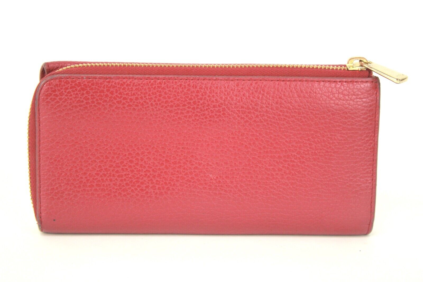 Furla Red Pink Leather Zip Around Long Wallet Pur… - image 3
