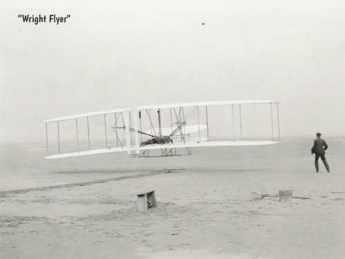 *Postcard-"Wright Flyer" -at Kitty Hawk, NC {RB60} - Picture 1 of 2