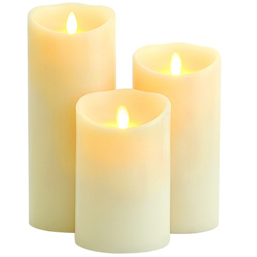 Luminara Flickering Flameless LED Pillar Candles Moving Wick With Remote Timer - Picture 16 of 16