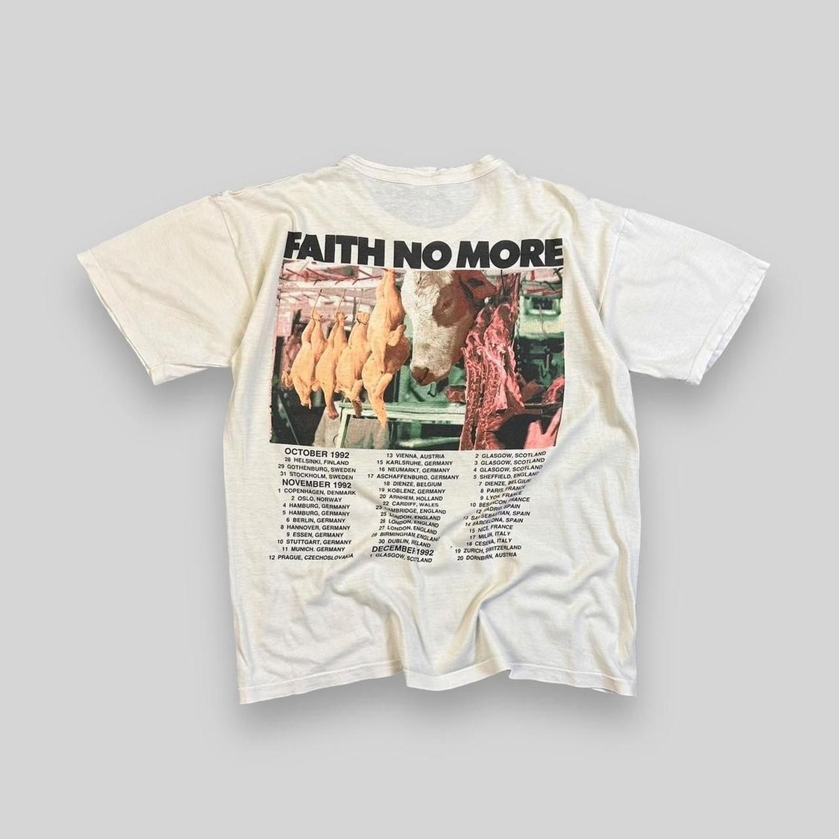 FAITH NO MORE EUROPEAN TOUR 1992 Tシャツ
