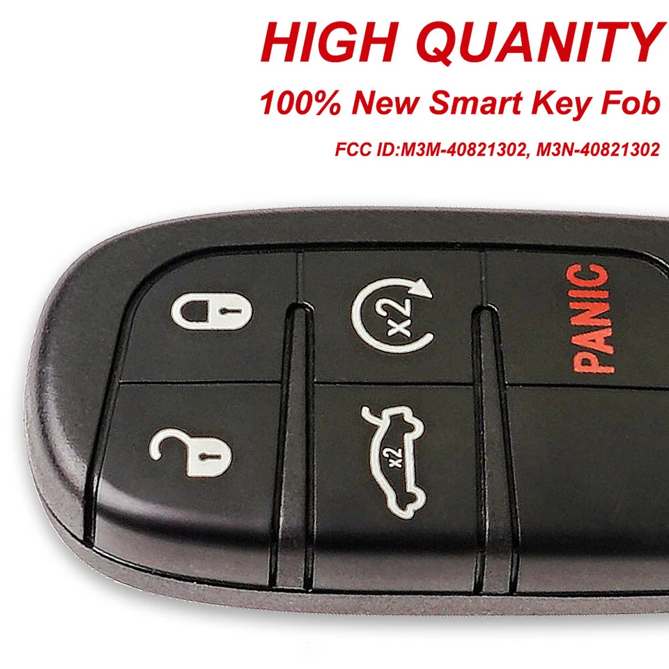 2 para 2019 2020 2021 2022 2023 Dodge Charger Challenger Smart Remote Llavero 5Bu Foto 2 de 4