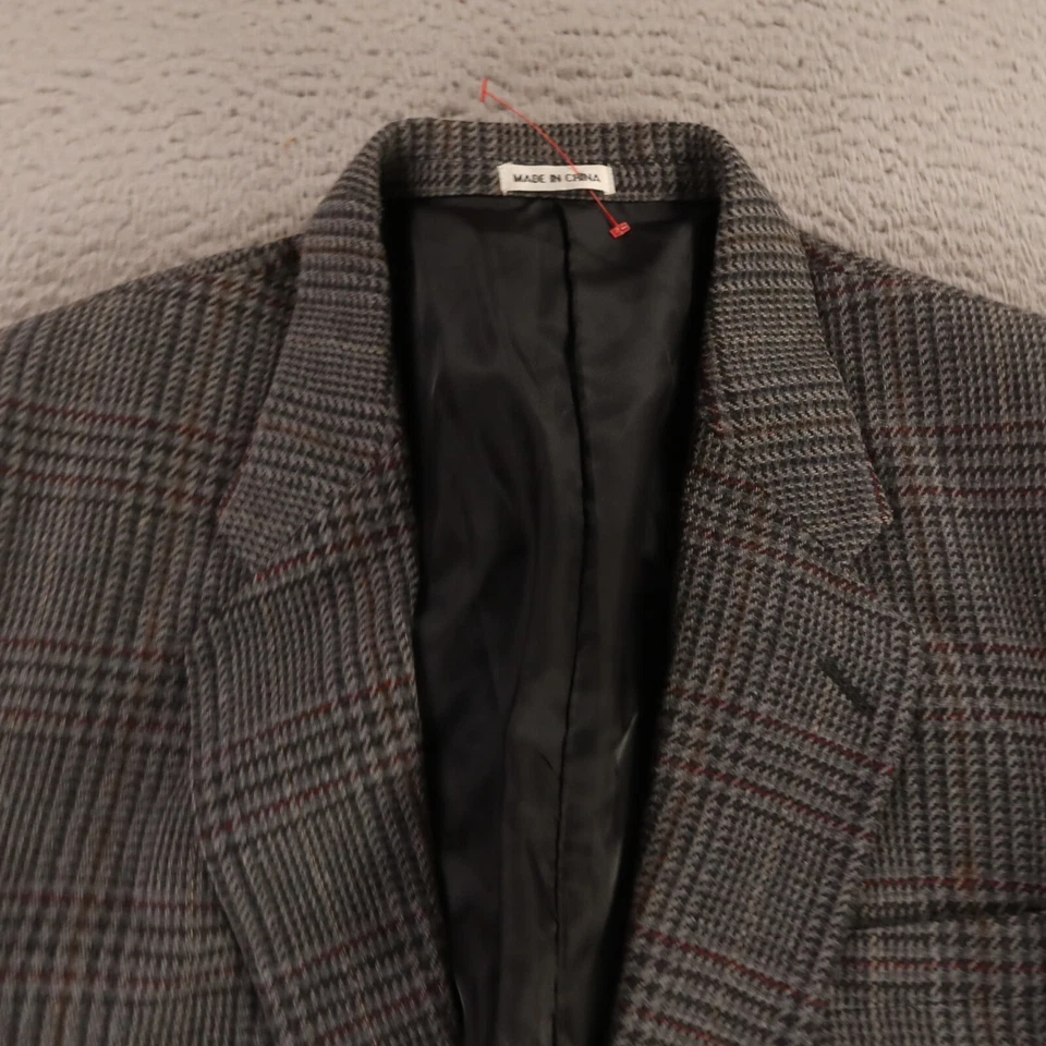 Chaqueta Tweed L Príncipe de Gales Cuadros Glen Lino Lana Blazer Abrigo Deportivo 44R Foto 2 de 4