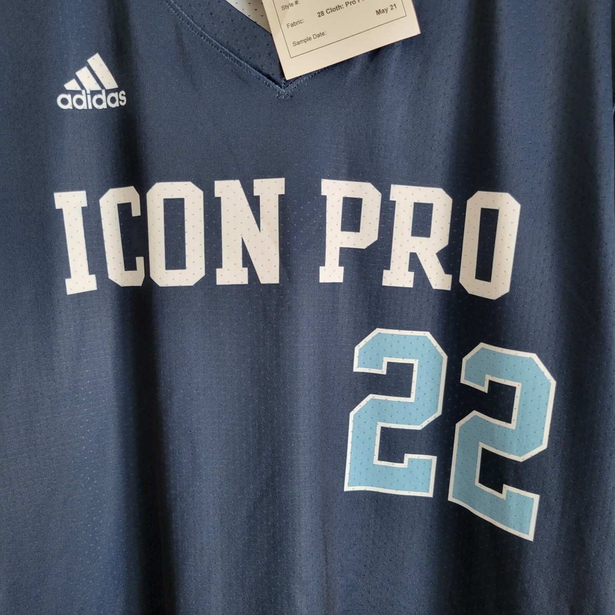 New Adidas Icon Pro Baseball Jersey 2 Button Men's 44 Navy/Yellow