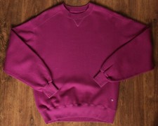 Russell Athletic Mens Vntg 90s High Cotton Blank Purple Crewneck Sweatshirt L sz