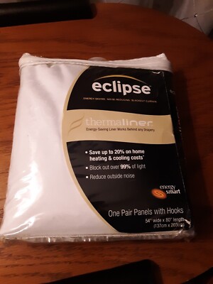 Eclipse Thermaliner Blackout Panel Pair, 54-Inch by 80-Inch