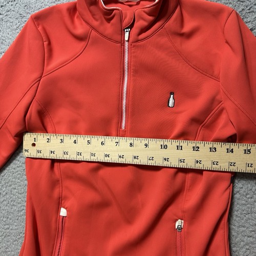 Zero Restriction Shirt Womens Medium Performance Golf 1/4 Zip Pullover Red XS - Picture 3 of 7