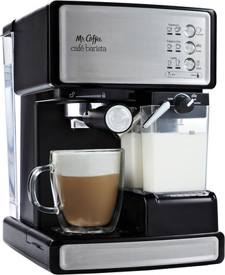Mr. Coffee Espresso and Cappuccino Machine, Stainless Steel, Silver 