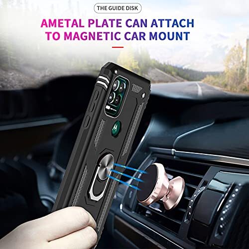 for Military-Grade Moto G Stylus 5G Phone Case 2021 with Magnetic Ring Black - 第 5/7 張圖片