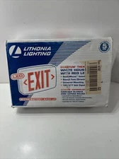 Lithonia Lighting Quantum Thermoplastic LED Emergency Exit Sign Red Letters READ