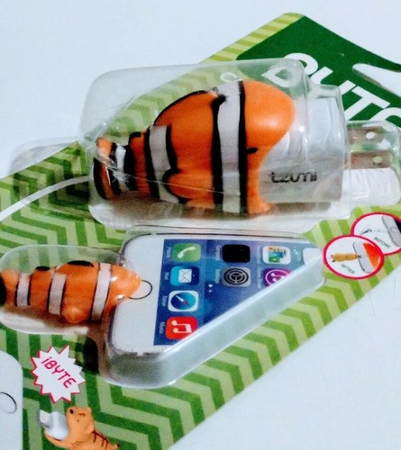 Tzumi Cord Bytes Charge Pack Cable Protector and Adapter - Nemo Clownfish - Picture 6 of 7