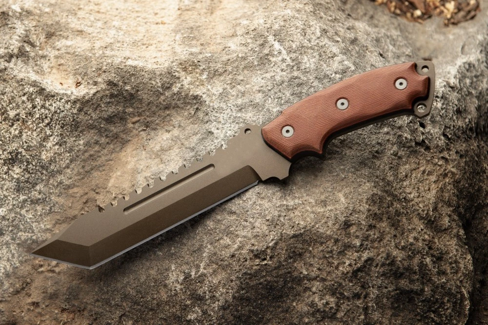 FIF HANDMADE D2 STEEL NIGHT EAGLE TACTICAL SURVIVAL HUNTING BOWIE KNIFE & SHEATH