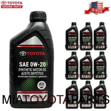 9 Quarts Genuine OEM Toyota Synthetic Motor Oil SAE 0W-20 00279-0WQTE-01