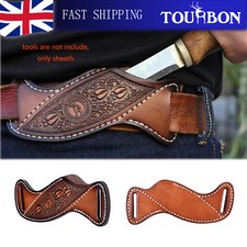 TOURBON Hunting Camping Fixed Blade Sheath Slanted Pancake Knife Belt Holster