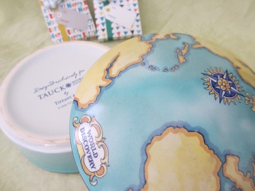 Tauck Tiffany world discover travel gift cruise cruising container ceramic globe - 第 1/7 張圖片