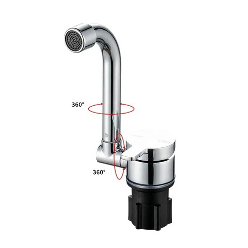 FOLDING CARAVAN FAUCET TAP STAINLESS STEELHOT COLD CARAVAN SLIDE OUT JAYCO PARTS - Picture 2 of 5