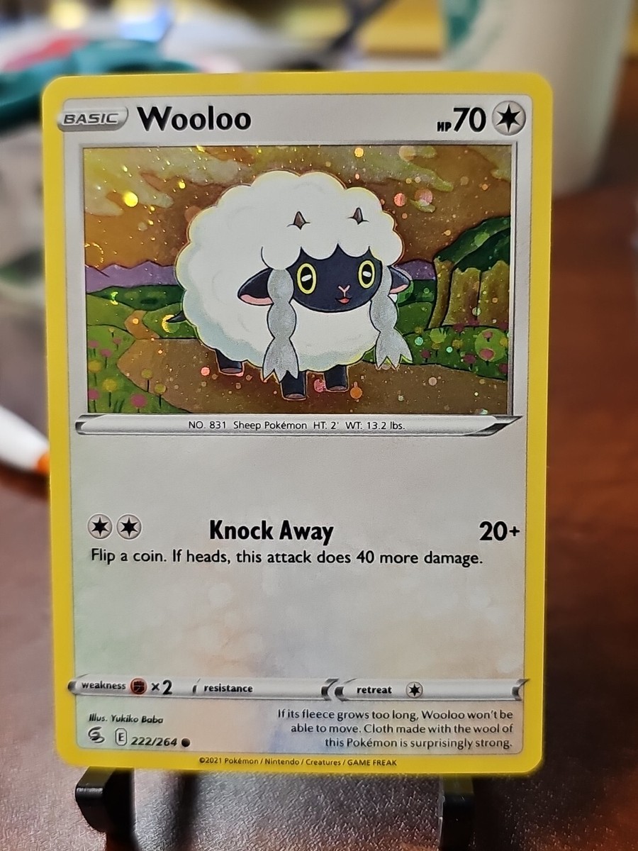 Pokmon TCG Wooloo 222/264 Cosmos Holo Fusion Strike Promo NM/M SWIRL