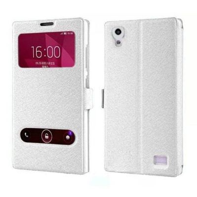 ^ FLIP Case 2 Window S-VIEW mit MAGNET Tasche Etui Für Xiaomi Redmi 4 Weiß