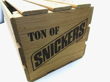 Ton of Snickers Wood Crate Wooden Slat Candy ...