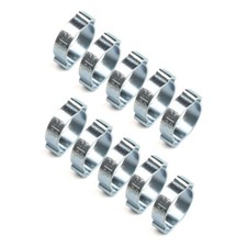 50PCS Steel Double Ear Clamps O Clips Water Fuel Hose Petrol Air Hose Pipe Clip