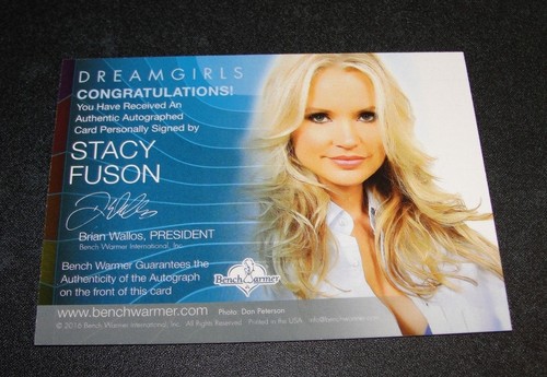 2017 Benchwarmer STACY FUSON Dreamgirls #49 Gold Foil Auto PLAYBOY