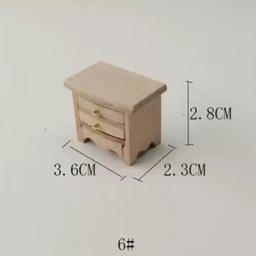1PC 1:24 Scale Dollhouse Miniatures Furniture Cabinet Wardrobe Bed Accessories - Picture 9 of 23
