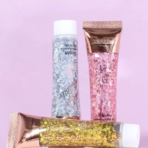 Body Glitter Gel Face Glitters Decor Sequins Liquid Eyeshadow Makeup Waterproof - Picture 11 of 32