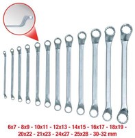 Doppel-RingschlüSsel-Satz, 12-Tlg GekröPft, 6-32Mm - Ks Tools 517.0250
