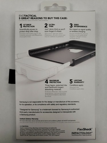 Tech21 Evo Tactical Case für Samsung Galaxy S9+ S9 Plus G965 - Schwarz - Neu - Bild 2 von 3