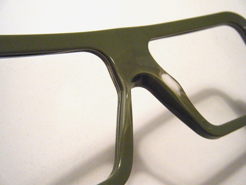 Rare Older Michel Henau Ako Green Camo Print Orange Eye Glasses Belgium France - Picture 7 of 10