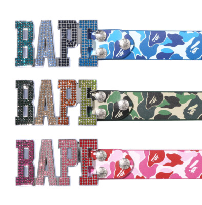 A BATHING APE グリーン ラバーベルト Lサイズ 即完売