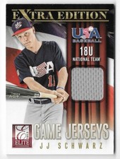 2013 Panini Elite Extra Edition Game Jerseys #17 JJ Schwarz USA Baseball Rookie