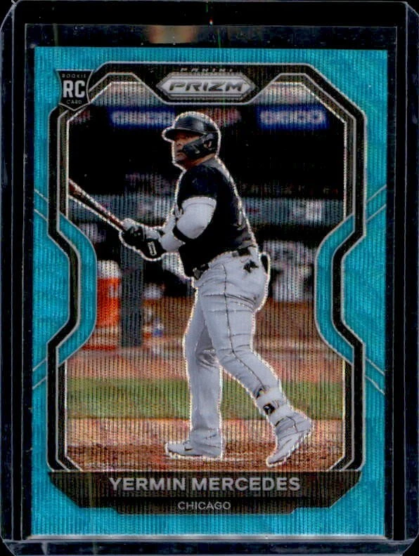 2021 Panini Prizm - [Base] - Teal Wave Prizm #98 - Yermin Mercedes rc