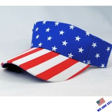 NWT Men's Women's Boy's Girl's USA FLAG Stars and Stripes Sun Visor Cap's Hat's