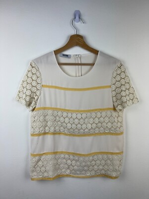 Moschino Cheap and Chic Blouse Shirt Size US 8 Floral Knit Women's